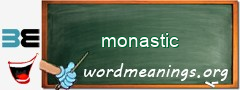 WordMeaning blackboard for monastic